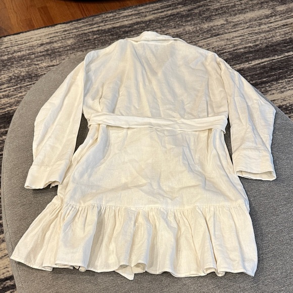 Zara Cream Button-Up Dress - Picture 8 of 9